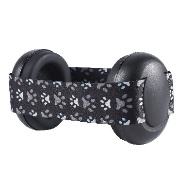 casque anti bruit BEBE noir empreintes pattes