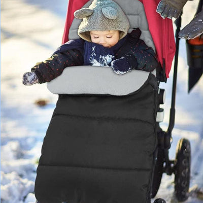 chanceliere poussette gris bébé neige