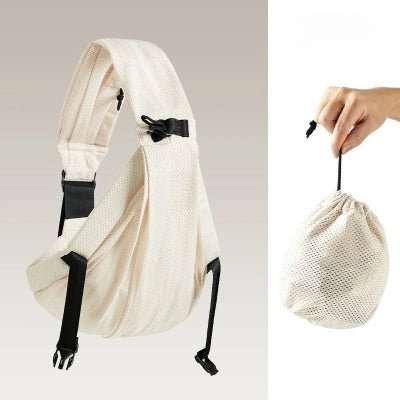 echarpe de portage bebe blanc sac rangement