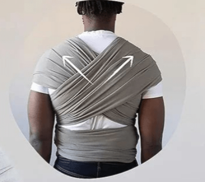 echarpe de portage bebe vu dos homme