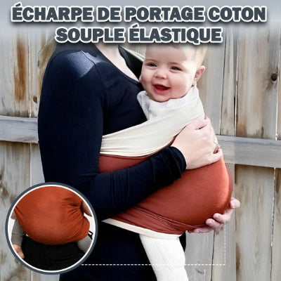 écharpe de portage bébé zoom assise bébé