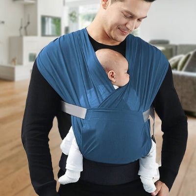 écharpe de portage papa bébé dort