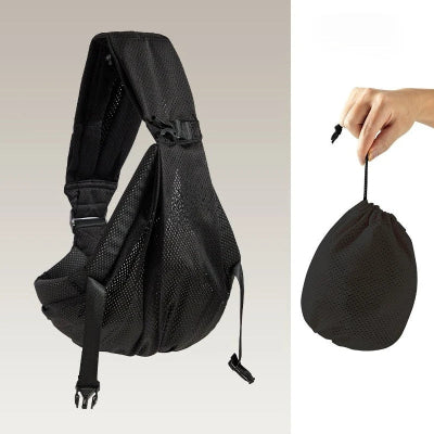 echarpe de portage bebe noir sac rangement