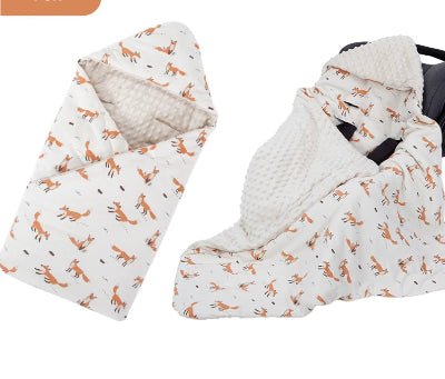 nid d ange bebe renard seul et dans cosy