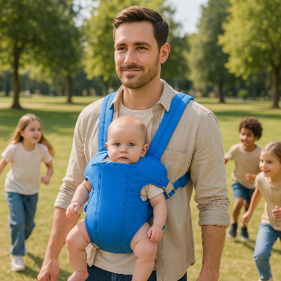 porte bébé physiologique papa parc enfants