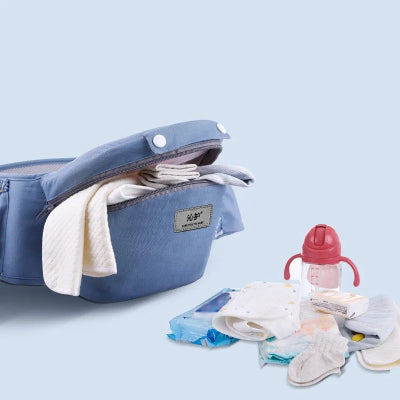 Porte bébé randonnée gros plan zone rangement accessoires bébé