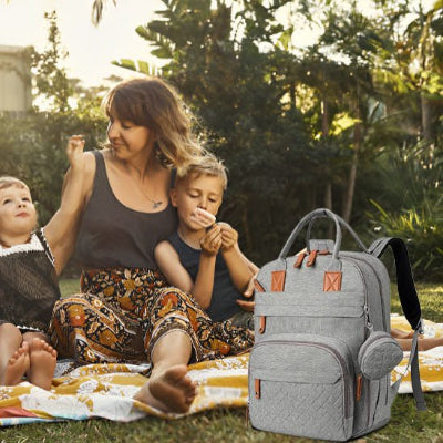 Sac à dos à langer maman enfants,gouter,pelouse