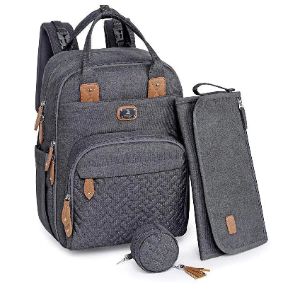 SAC A DOS A LANGER gris foncé 2 accessoires