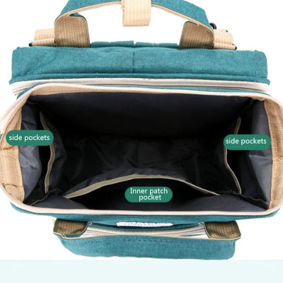 Sac à dos à langer ouvert