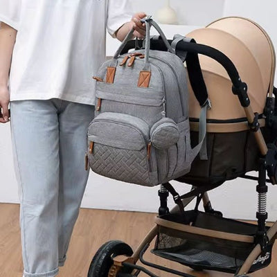 Sac à dos à langer attaches poussette