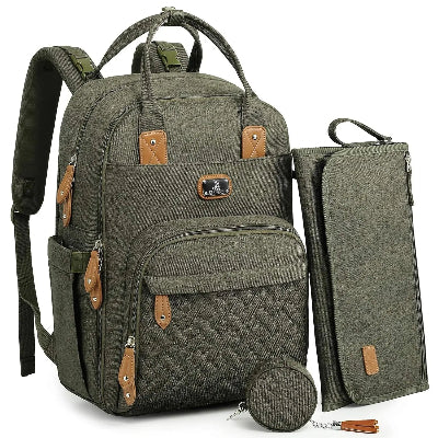 SAC A DOS A LANGER vert kaki 2 accessoires