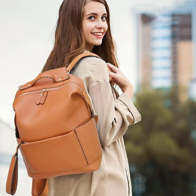 sac a langer a dos marron bandoulière femme