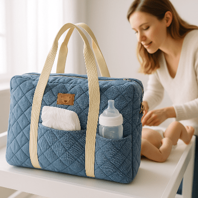 sac à langer bleu maman change bébé