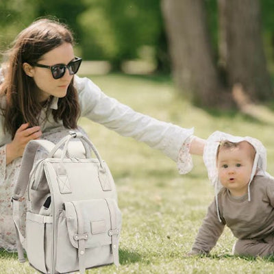 Sac à langer sac à dos maman bébé herbe