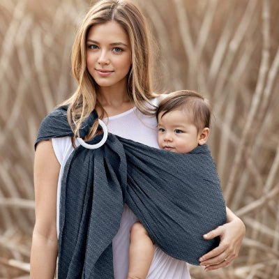 sling bebe gris foncé enfant maman nature