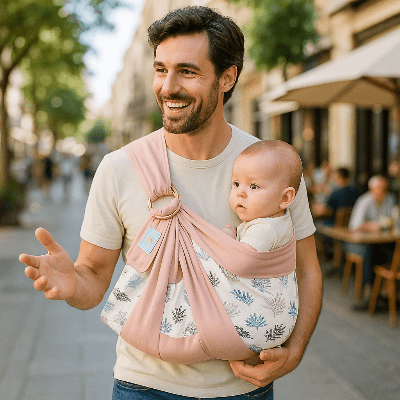 sling papa parle dans la rue
