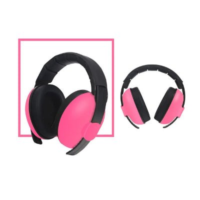 casque anti bruit bebe rose fluo