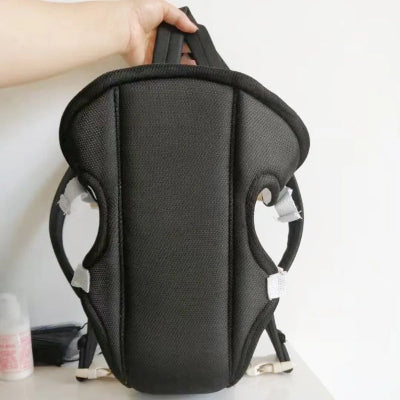 porte bébé physiologique  noir seul confort et bien - être™ 