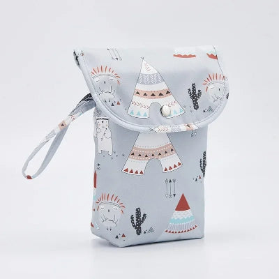 Sac à Langer bébé - BabyBags™ - Gris motifs indien