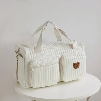 sac a langer voyage simple blanc 1 motif ours