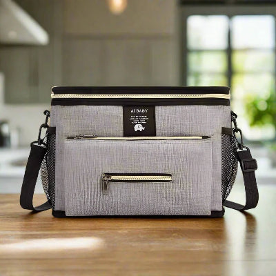 Sac à Langer vu face babytravel gris